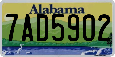 AL license plate 7AD5902