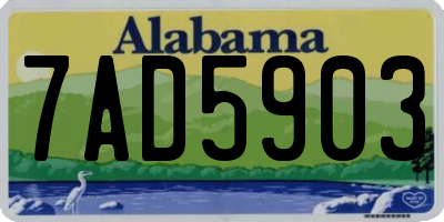 AL license plate 7AD5903