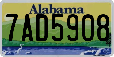 AL license plate 7AD5908