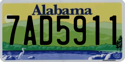 AL license plate 7AD5911