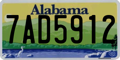 AL license plate 7AD5912