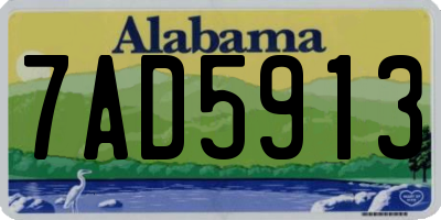 AL license plate 7AD5913
