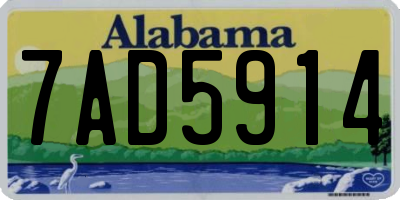 AL license plate 7AD5914
