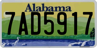 AL license plate 7AD5917
