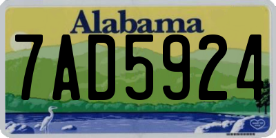 AL license plate 7AD5924