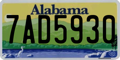 AL license plate 7AD5930