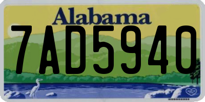AL license plate 7AD5940