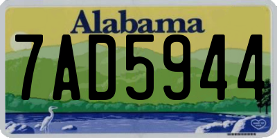 AL license plate 7AD5944