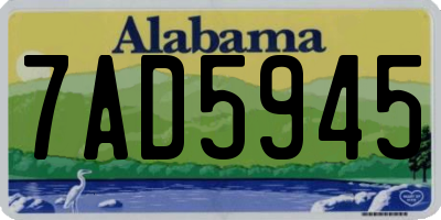 AL license plate 7AD5945