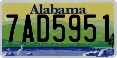 AL license plate 7AD5951