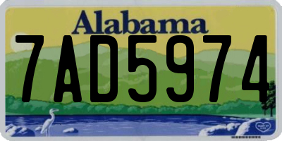 AL license plate 7AD5974