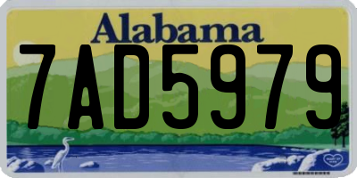 AL license plate 7AD5979