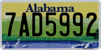 AL license plate 7AD5992