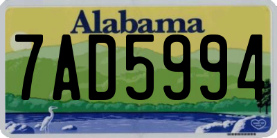 AL license plate 7AD5994