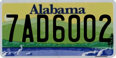 AL license plate 7AD6002