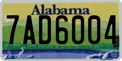 AL license plate 7AD6004