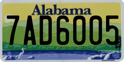 AL license plate 7AD6005