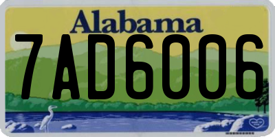 AL license plate 7AD6006