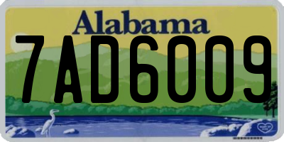 AL license plate 7AD6009