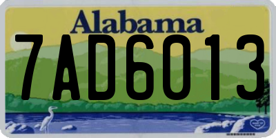 AL license plate 7AD6013