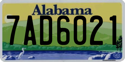AL license plate 7AD6021