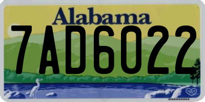 AL license plate 7AD6022