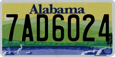 AL license plate 7AD6024