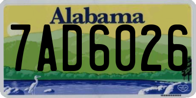 AL license plate 7AD6026