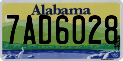 AL license plate 7AD6028
