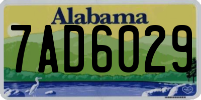 AL license plate 7AD6029
