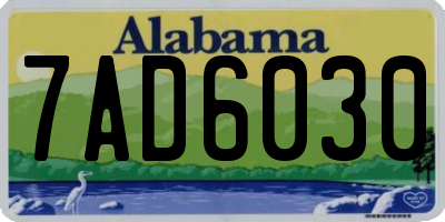 AL license plate 7AD6030