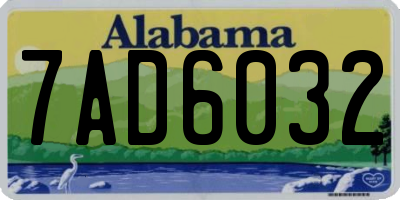 AL license plate 7AD6032