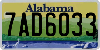 AL license plate 7AD6033
