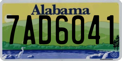 AL license plate 7AD6041