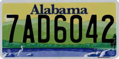 AL license plate 7AD6042