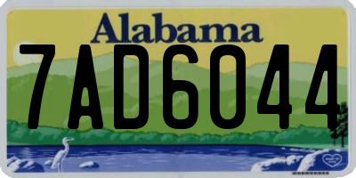 AL license plate 7AD6044