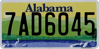 AL license plate 7AD6045