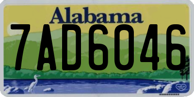 AL license plate 7AD6046