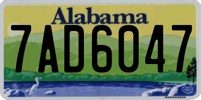 AL license plate 7AD6047