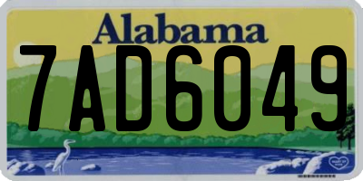 AL license plate 7AD6049