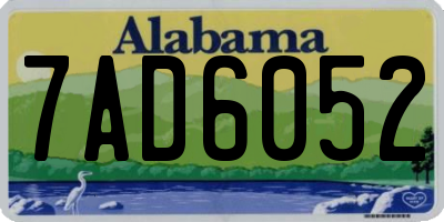 AL license plate 7AD6052