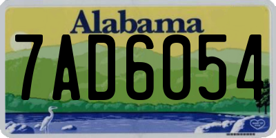 AL license plate 7AD6054