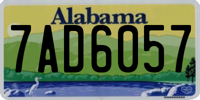 AL license plate 7AD6057