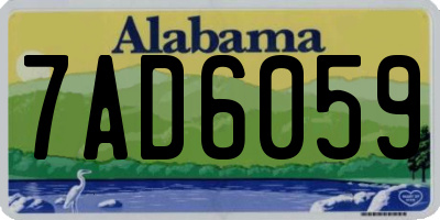 AL license plate 7AD6059