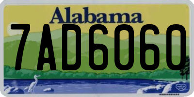 AL license plate 7AD6060