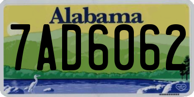 AL license plate 7AD6062