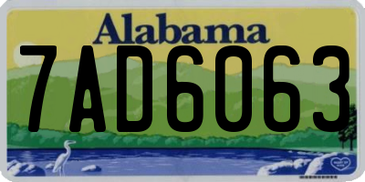 AL license plate 7AD6063