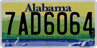 AL license plate 7AD6064