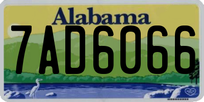 AL license plate 7AD6066