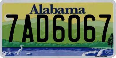 AL license plate 7AD6067
